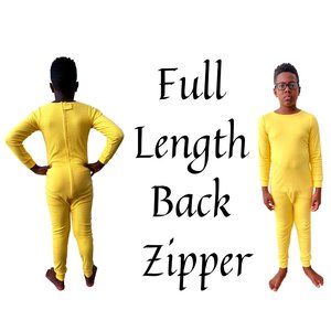 Special Needs Unisex Long Sleeve Pajamas, Full Back Zipper